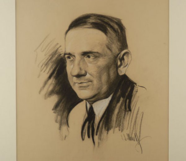 Samuel J. Woolf (1880-1948) Charcoal Drawing "Por - 2