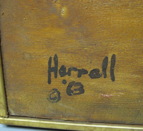 African American Oil Painting on Board, by Harrel - 3
