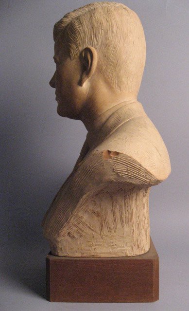 JFK Jr. Ceramic Bust, unsigned - 3