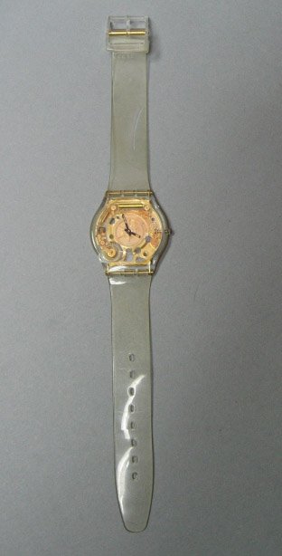 Swatch Watch with Clear Transparent Band