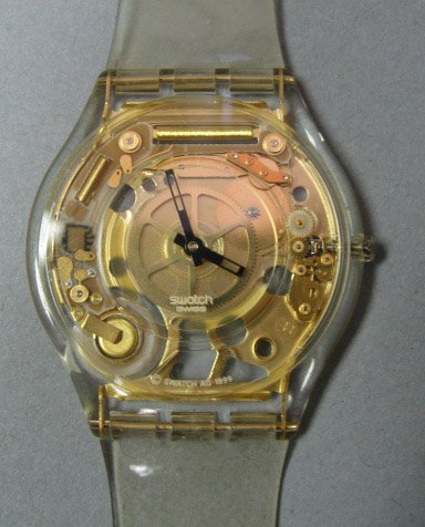 Swatch Watch with Clear Transparent Band - 2