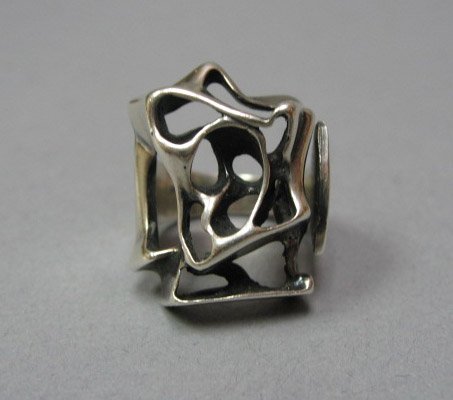 David Andersen Norwegian Sterling Sculptural Ring