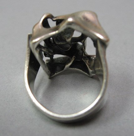 David Andersen Norwegian Sterling Sculptural Ring - 2