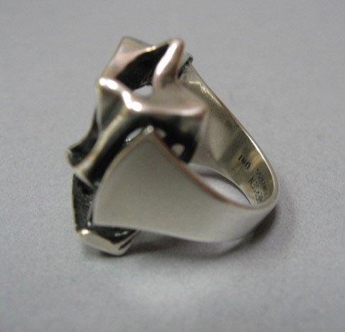 David Andersen Norwegian Sterling Sculptural Ring - 3