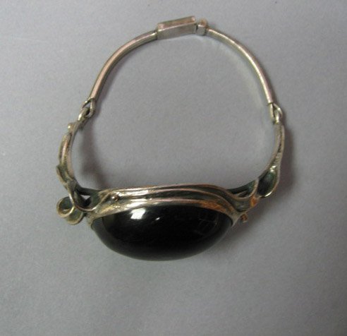 Art Nouveau Sterling Bracelet w/ Hallmark "MM" - 3