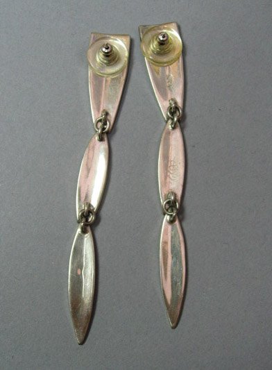3 Tier Pendant Earrings with Sterling Silver and - 2