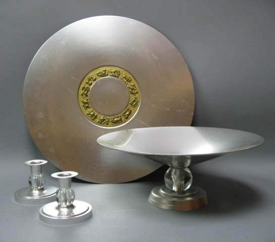 Kensington Aluminum Round Tray with Zodiac Designs