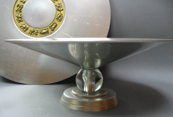 Kensington Aluminum Round Tray with Zodiac Designs - 3