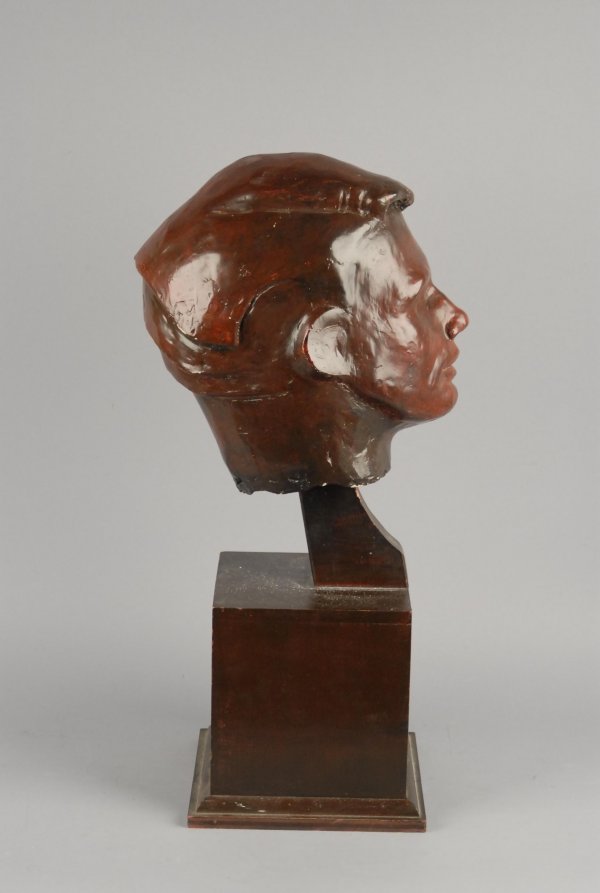 Robert F. Kennedy Plaster Bust w/ red glaze - 2