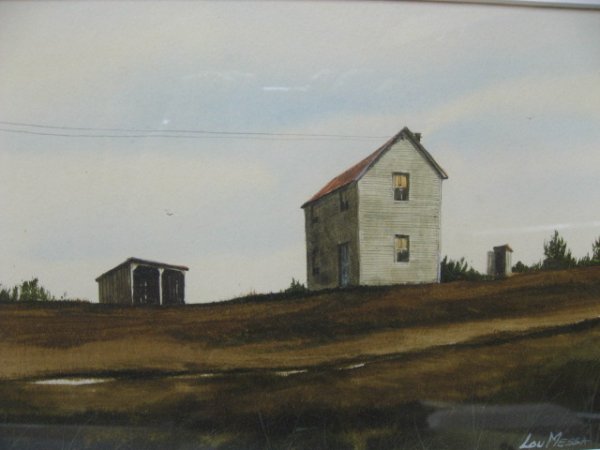 Lou Messa Watercolor of Virginia Farm Scene - 2