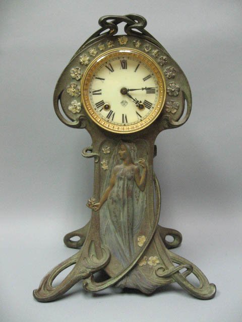 Ansonia Clock Co. Art Nouveau Mantle Clock