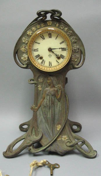 Ansonia Clock Co. Art Nouveau Mantle Clock - 2
