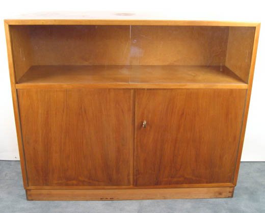 Teak Danish Modern Cabinet w/ glass doors