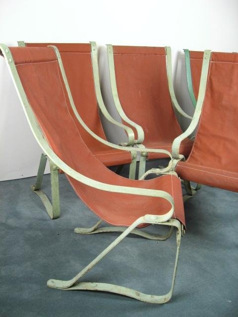 Set of 5 Sling Metal Bounce Chairs - 4