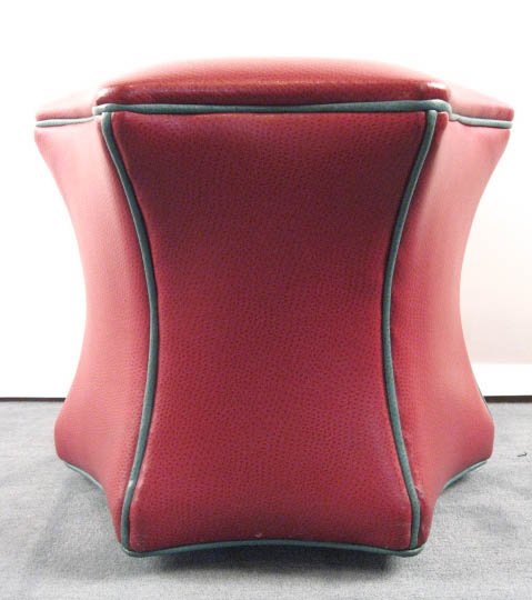 Rolling Leather Footstool