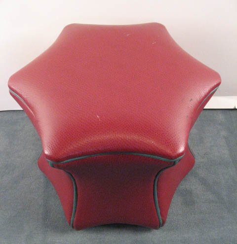 Rolling Leather Footstool - 3