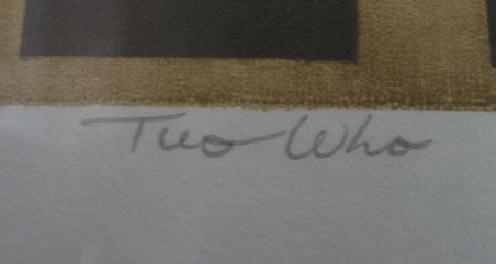 Michael Pwaibehe Serigraph "Two Who" - 2
