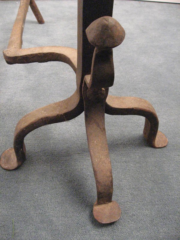 A Pair of Monumental Andirons, - 7