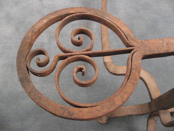 A Pair of Monumental Andirons, - 8