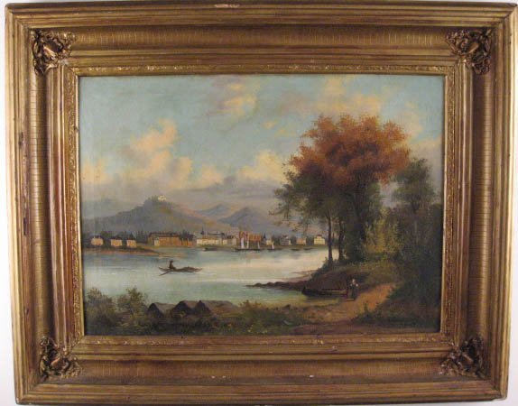 An Oil on Canvas Painting,