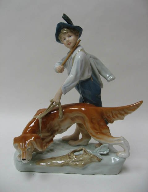 A Royal Dux Porcelain Figure, - 2