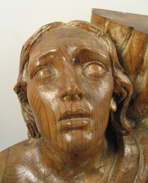 An Early Italian Carved Wood Bust; - 2
