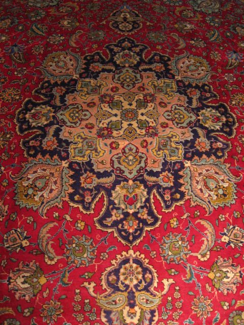 Old Persian Tabriz Rug, signed - 2