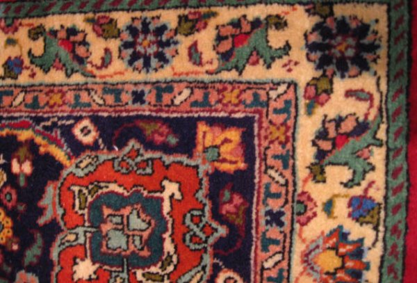 Old Persian Tabriz Rug, signed - 3