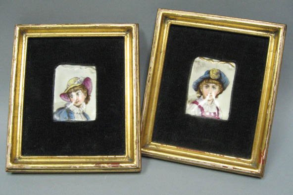 Two 19th C Porcelain Plaques,