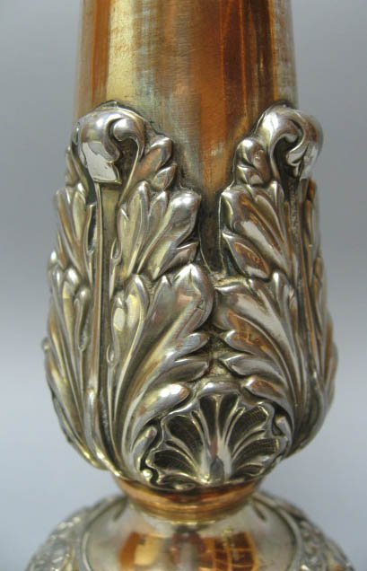 Three Sheffield Silverplate Candlesticks - 8
