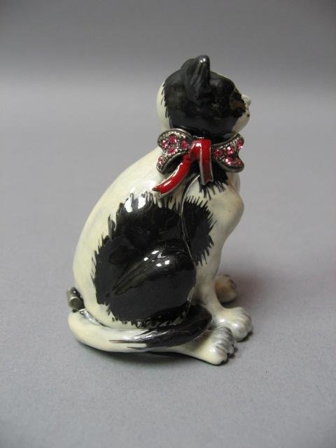 Enameled and Jeweled Cat Gift Box - 3