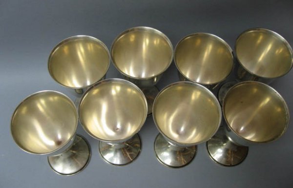 Eight S. Kirk & Son Sterling Goblets, - 2