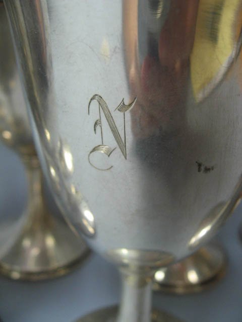 Eight S. Kirk & Son Sterling Goblets, - 4