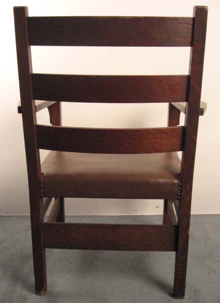 An Arts & Crafts Oak Arm Chair, - 4