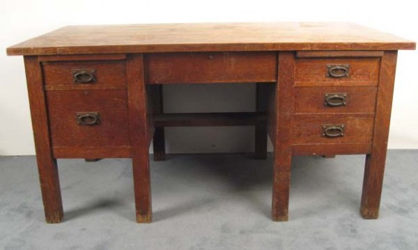 A Gustav Stickley Double Pedestal Desk,