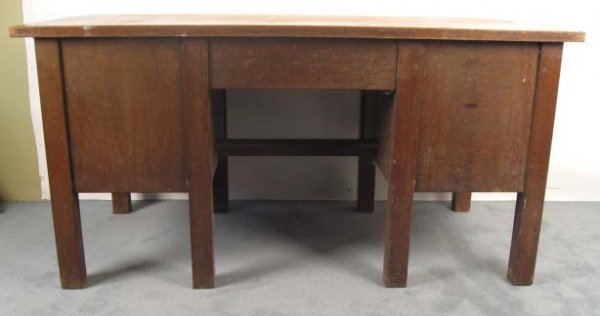 A Gustav Stickley Double Pedestal Desk, - 7