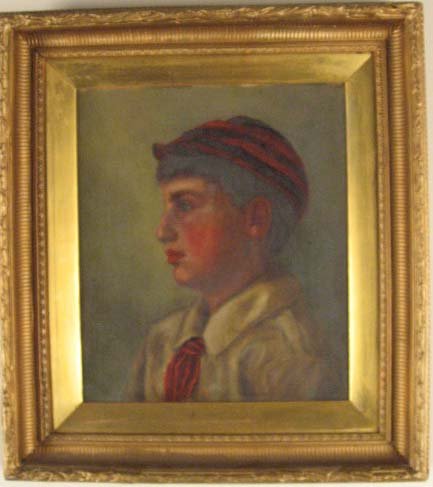 L 19th C Oil on Canvas of English Schoolboy - 2
