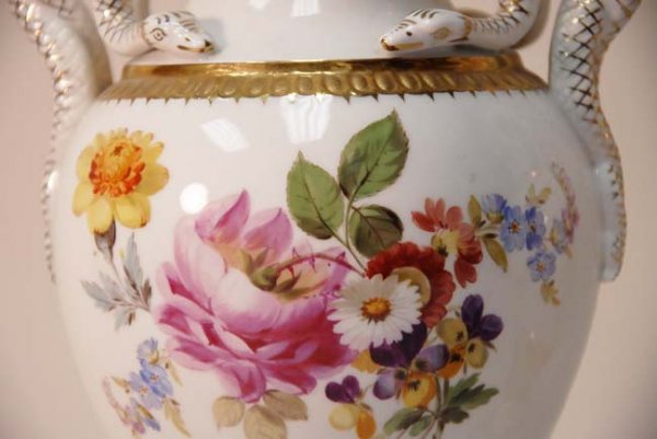 A Pair of 19th C Meissen Vases, - 5