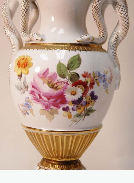 A Pair of 19th C Meissen Vases, - 6