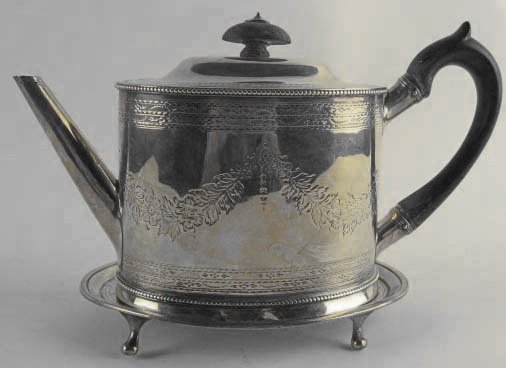 A George III Sterling Teapot and Stand,