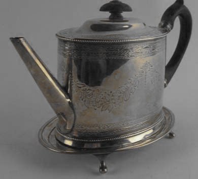 A George III Sterling Teapot and Stand, - 2