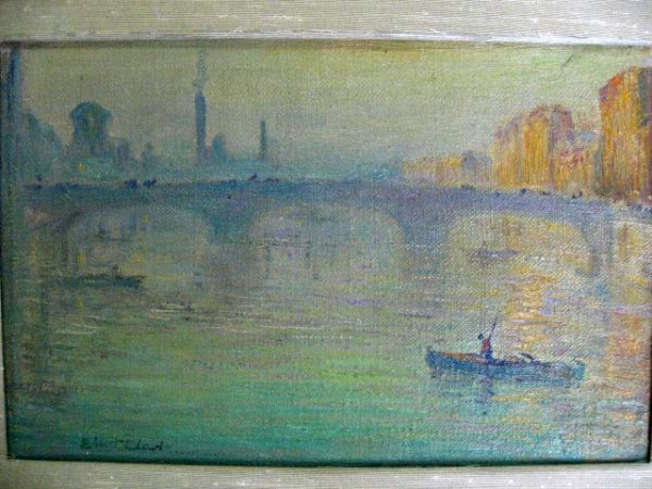 An Eliot Clark Oil on Canvas Painting, - 7