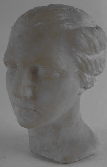 A Carved Marble Head of a Lady, - 2