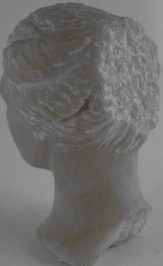 A Carved Marble Head of a Lady, - 3