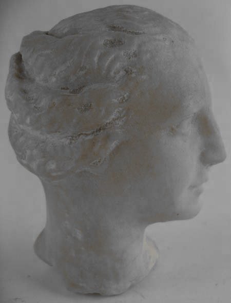 A Carved Marble Head of a Lady, - 5