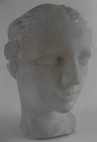 A Carved Marble Head of a Lady, - 7