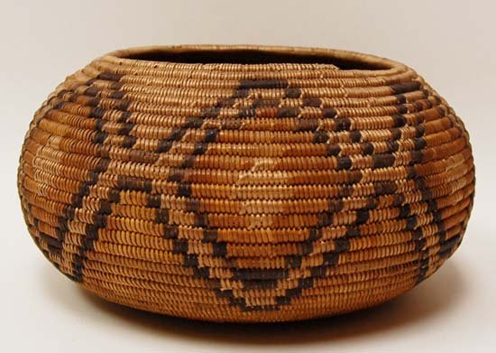 A Native American Basket Bowl, - 2