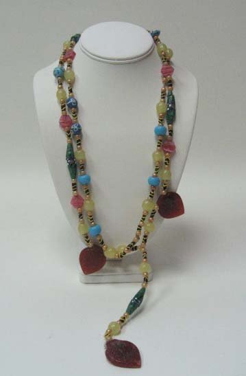 Two Ethnic Beaded Necklaces - 6