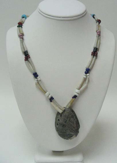 Two Native American Beaded Necklaces: - 2