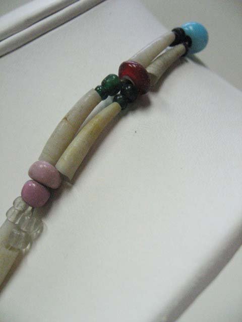 Two Native American Beaded Necklaces: - 4